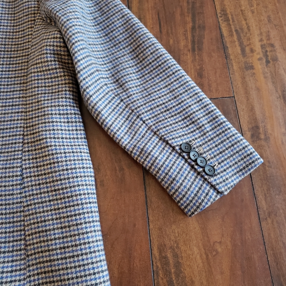 Everlane The ReWool '80s Blazer Houndstooth Plaid Oversized Classic Jacket Sz 12 - Picture 12 of 16